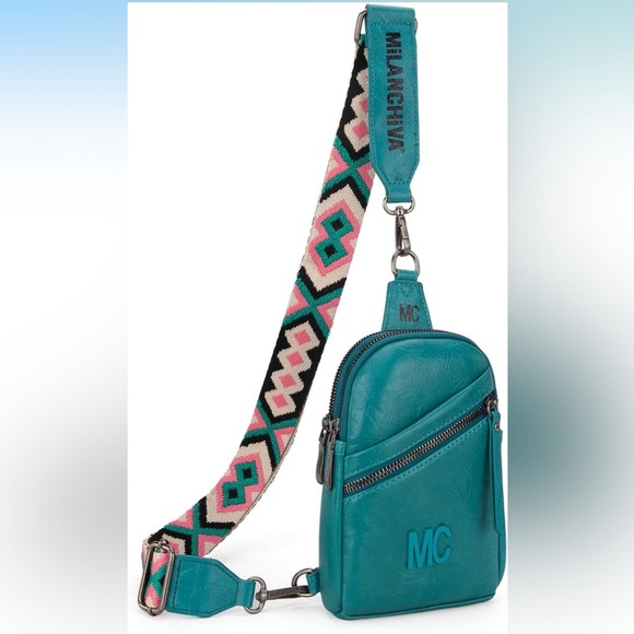 Teal sling bag - Picture 1 of 7